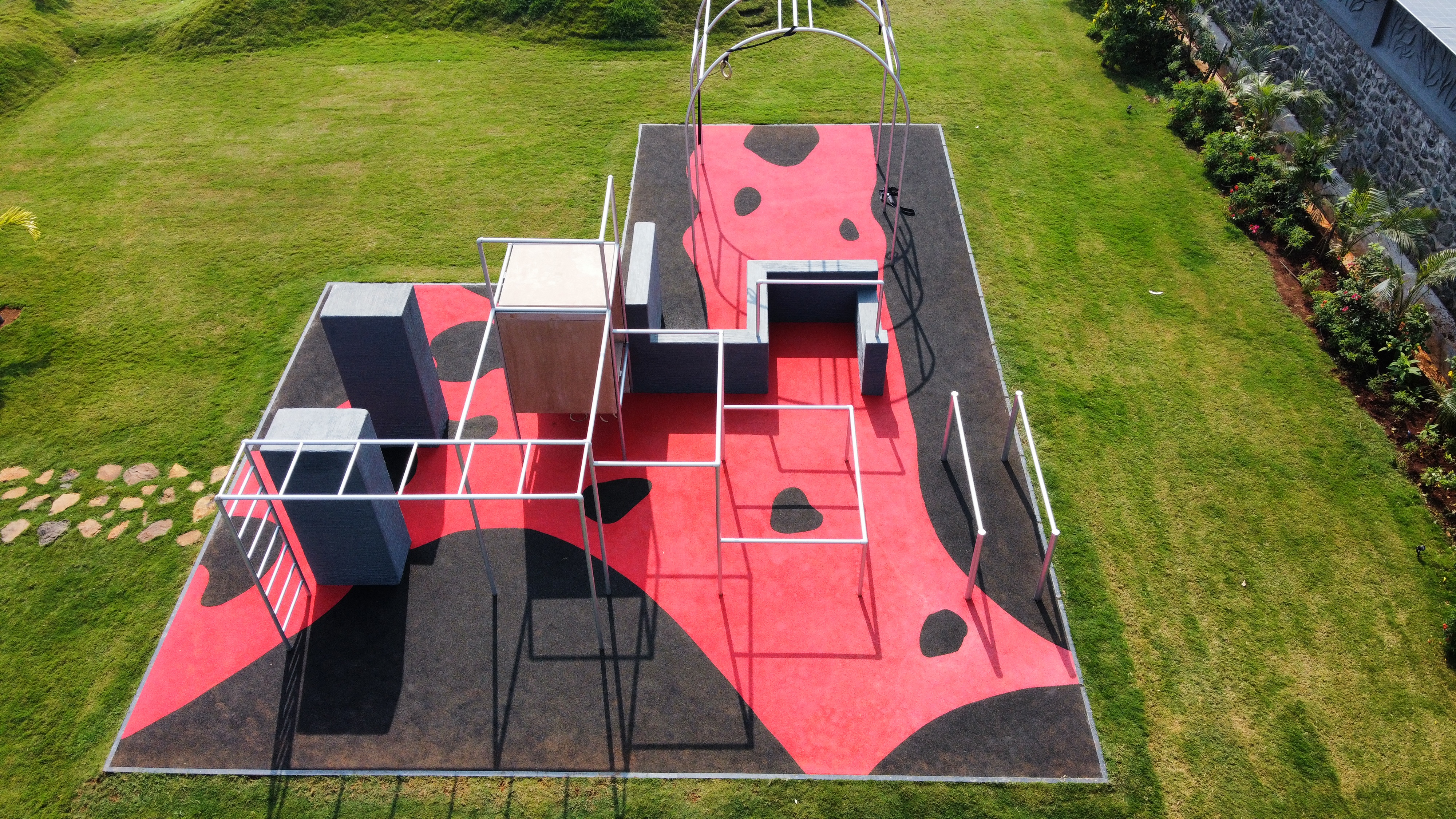 Outdoor Parkour setup at Khandala farmhouse