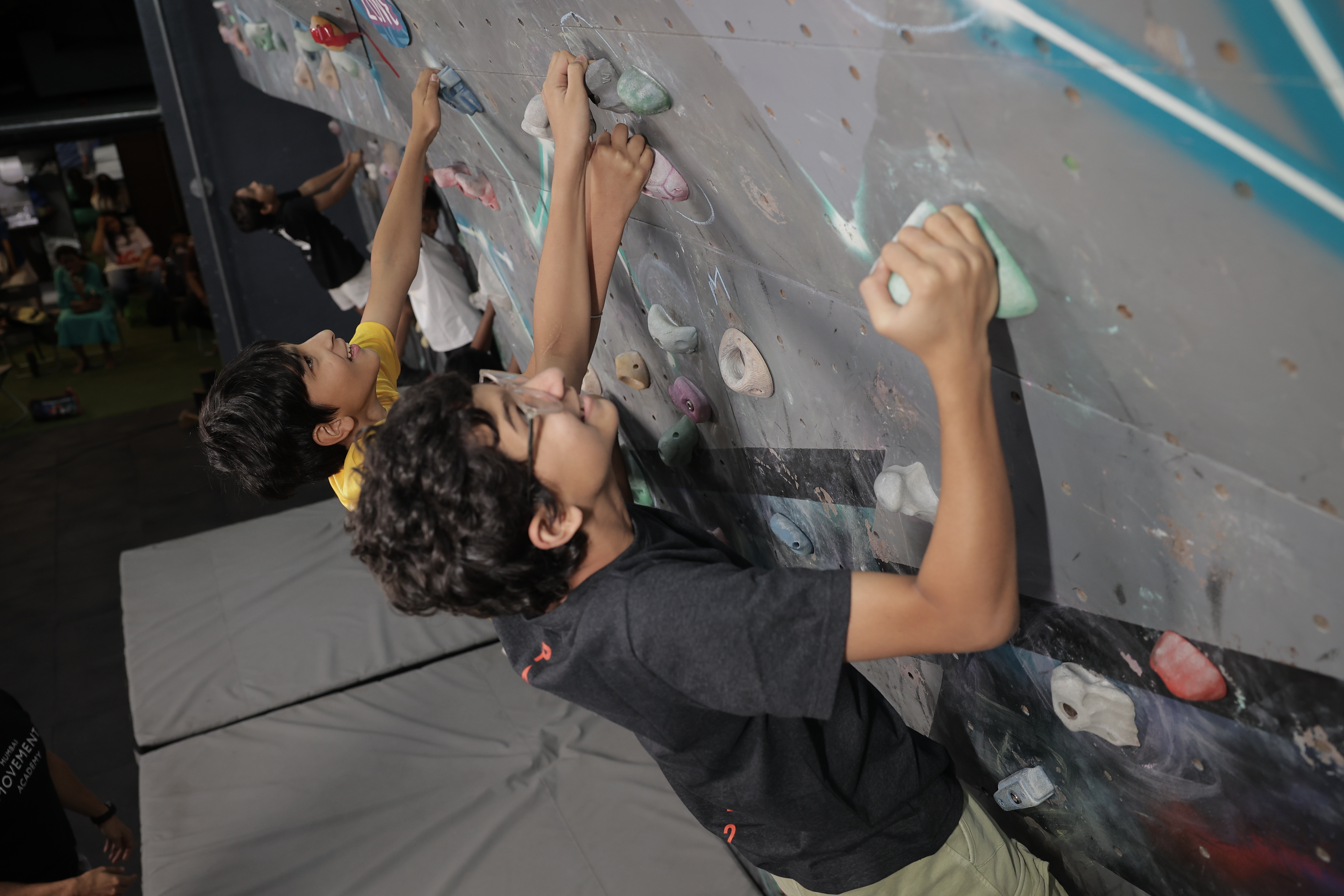 Kids rock climbing at MMA